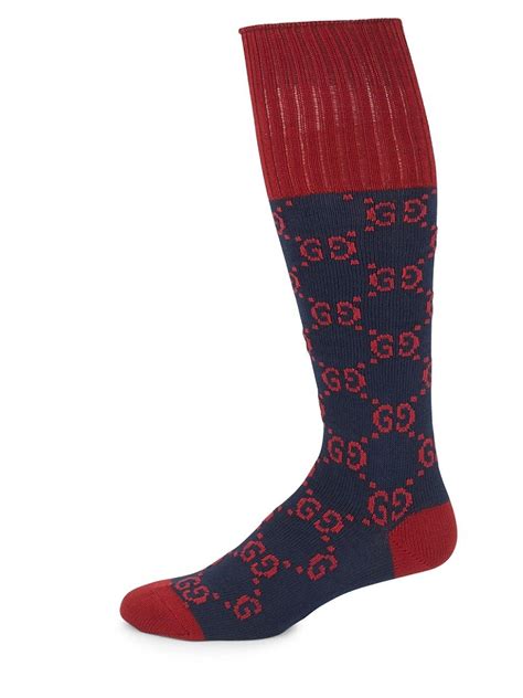 gucci socks navy blue